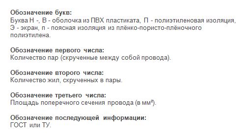 Расшифровка названия кабелей НВПЭ, НВПп и НВП