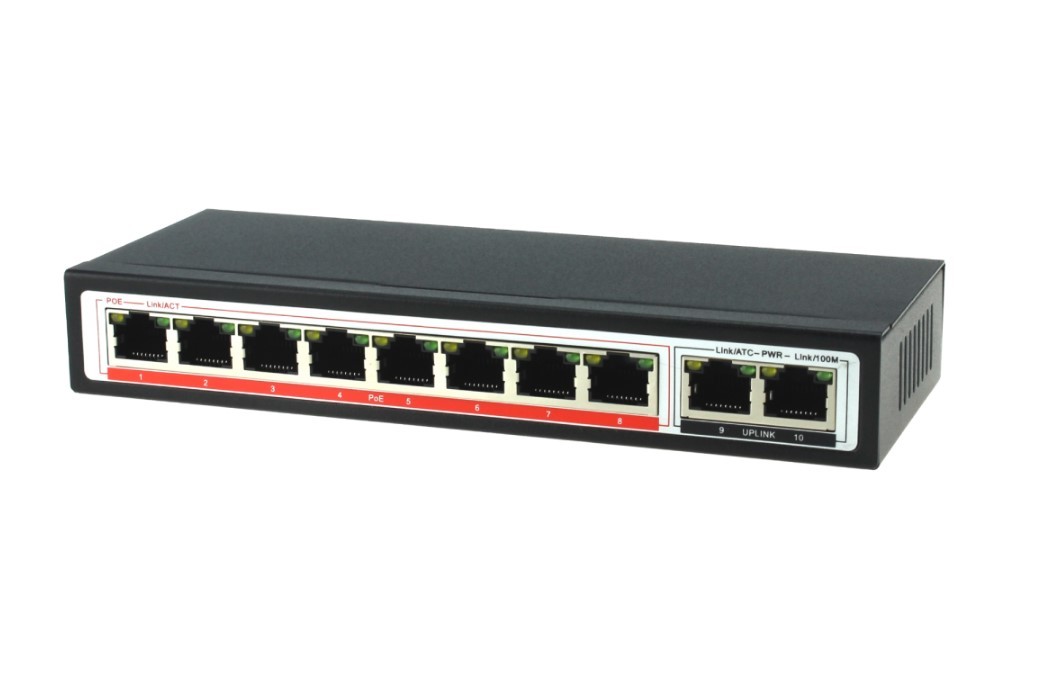 IPTRONIC PS1-E10P8 | POE коммутатор 8+2 порта