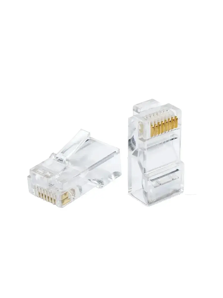 Коннектор RJ-45 (8P8C) Cat.5e, RIPO, покрытие 3мкд, универсальные ножи ( по 20 шт)