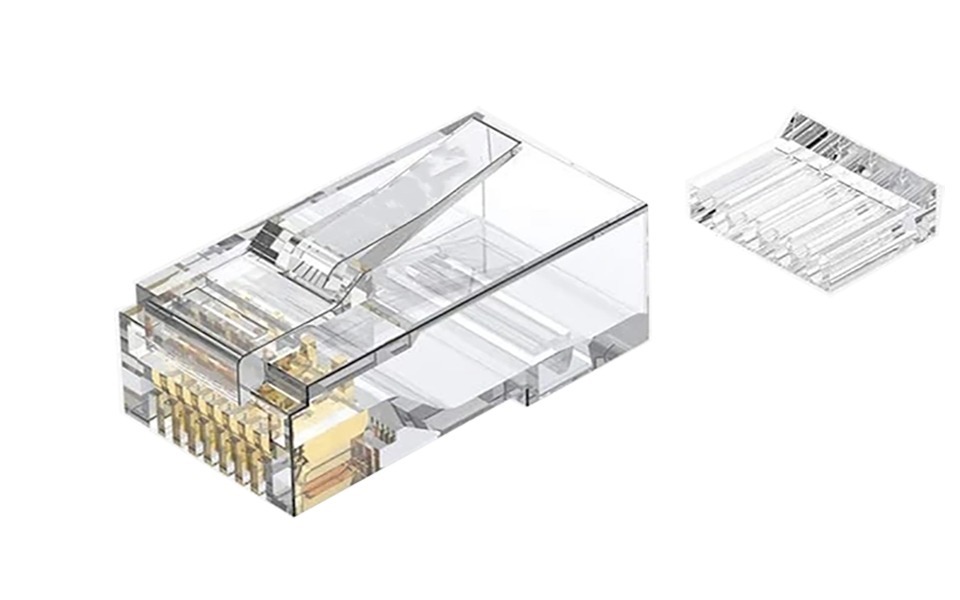 Коннектор со вставкой RJ-45 (8P8C) cat.6, RIPO (Класс Е), универсальные ножи ( упк. 20шт.)