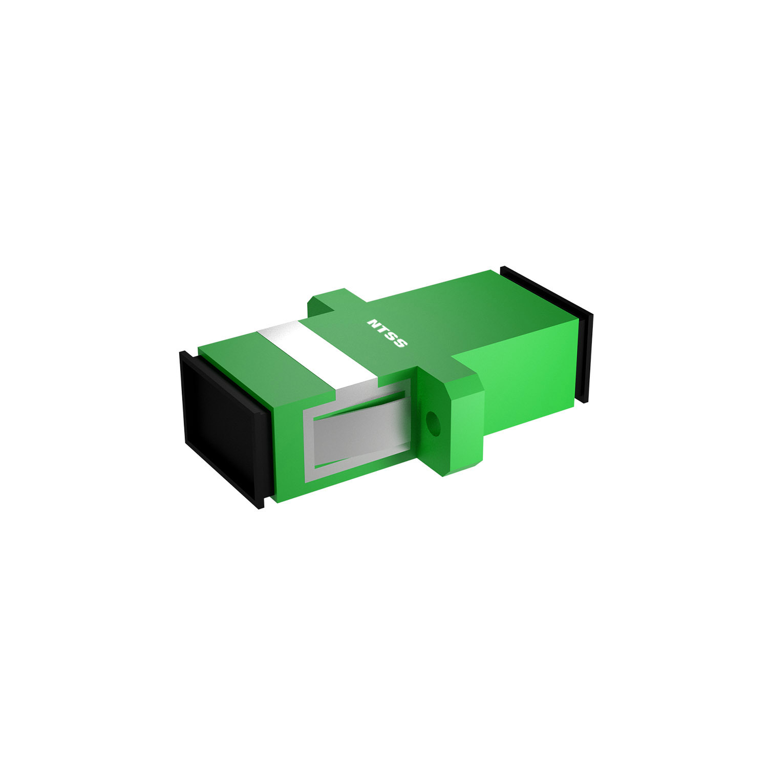 Розетка оптическая AO-1SM-SCA/SCA-YOMO с фланцем, green