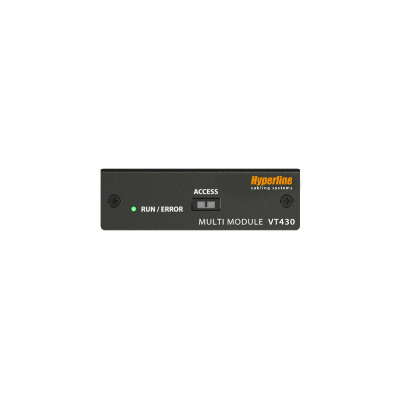 Hyperline VMS-4300 Блок контроля в стойку, 2 x RJ-12, 2 &amp;quot;сухих контакта&amp;quot;