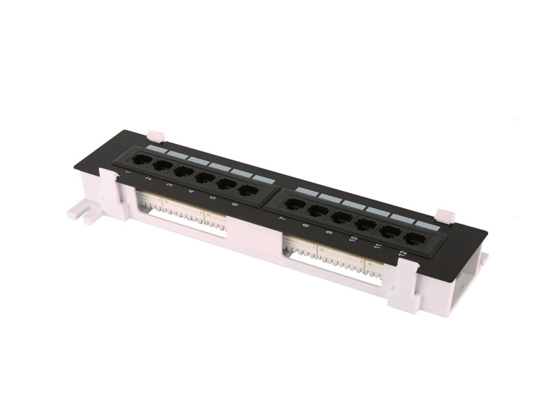 Патч-панель  Ripo настенная, 12 портов, Cat.5e (Класс D), 100МГц, RJ45/8P8C, 110, T568A/B,