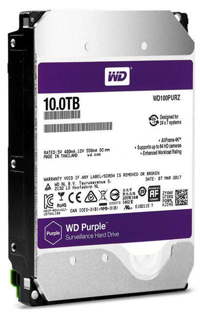 HDD 10000 GB (10 TB) SATA-III Purple (WD100PURZ)