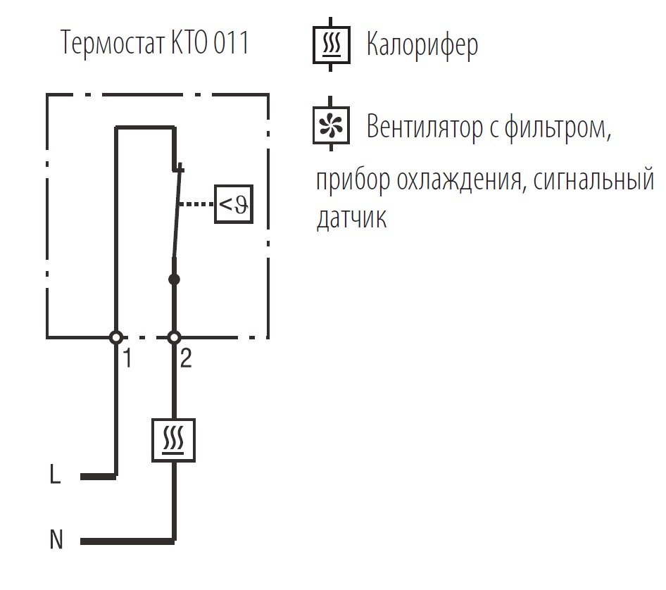 Терморегулятор (термостат) для нагревателя (-10/+50С) (ЦМО)