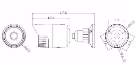 PX-AHD310Y-ICR-S1  Фок. расстояние: 3,6мм  Разрешение 720p