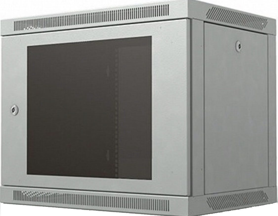 Шкаф телекоммуникационный Ripo 126060GM/G 19" настенный 12U 600х600 серый дверь стекло