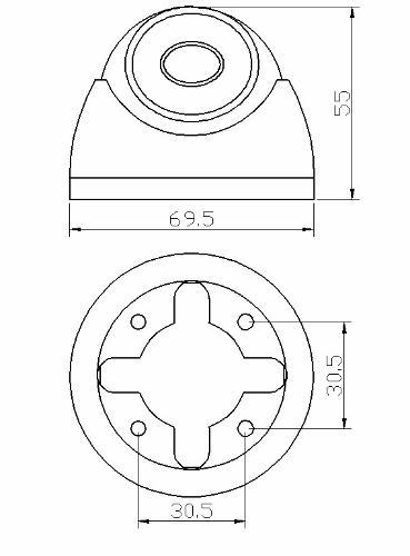PX-6M7CIR  Фок. расстояние: 3.6мм  Разрешение: 800 ТВЛ