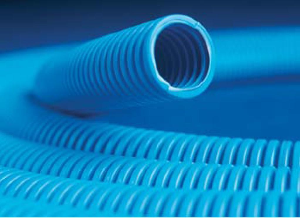 Труба ППЛ гибкая легкая с протяжкой D=40мм 11940 (синяя)