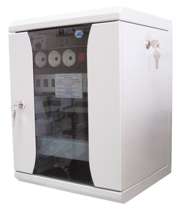 Шкаф телекоммуникационный настенный 10&amp;quot; 12U, (350х255) (ЦМО)