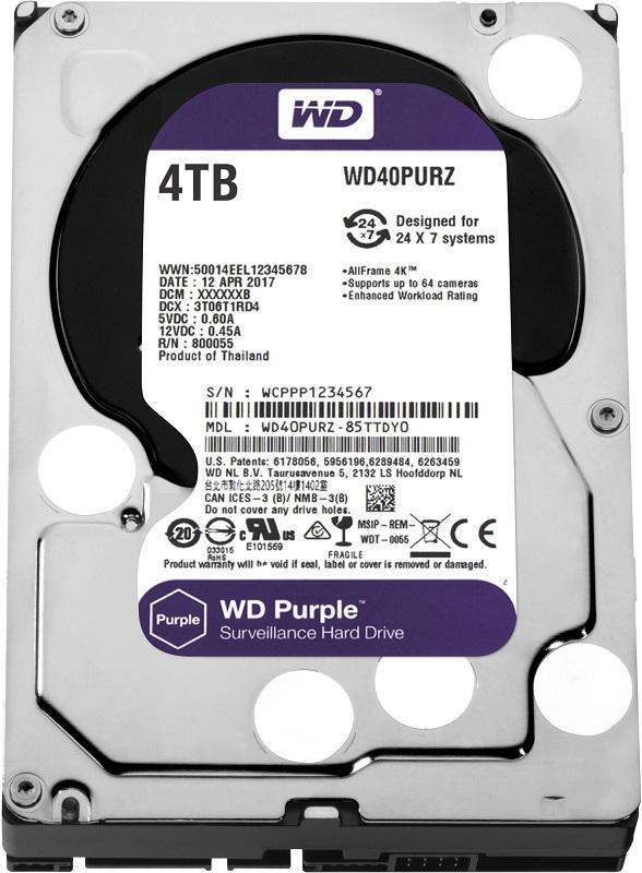 HDD 4000 GB (4 TB) SATA-III Purple (WD40PURZ)