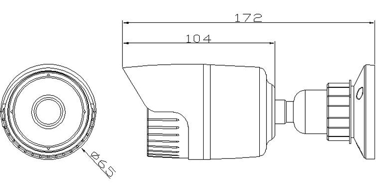 PX-SN320Y-E1-P, f=3.6мм, 2.4Мп