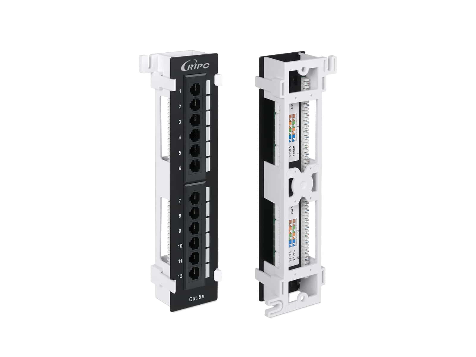 Патч-панель Ripo настенная, 12 портов RJ-45, категория 5е, с подставкой