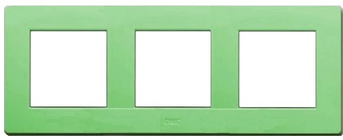 DKC / ДКС 75013P Рамка трехместная, светло-зеленый RAL 6019, 2М+2М+2М, "BRAVA"
