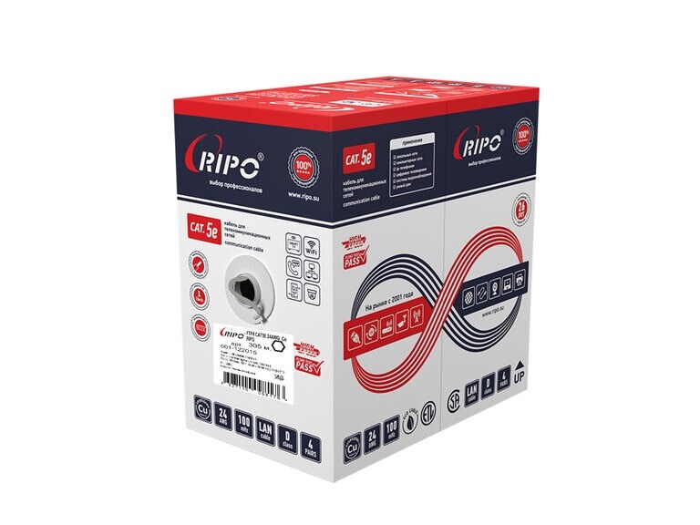FTP 4 RIPO CAT 5E 24 AWG Cu 305 м