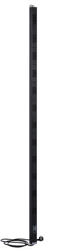 Вертикальный блок розеток Rem-16 с фил. и инд., 20 IEC 60320 C13, алюм., 33-48U, шнур 3 м. (ЦМО)