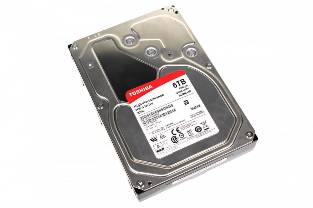 Жесткий диск TOSHIBA X300 HDWE160UZSVA, 6Тб, HDD, SATA III, 3.5