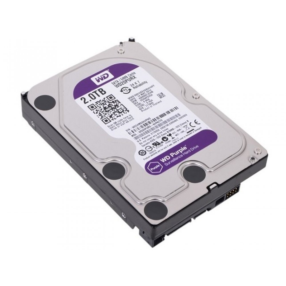 Жесткий диск WD Purple WD20PURZ, 2Тб, HDD, SATA III, 3.5