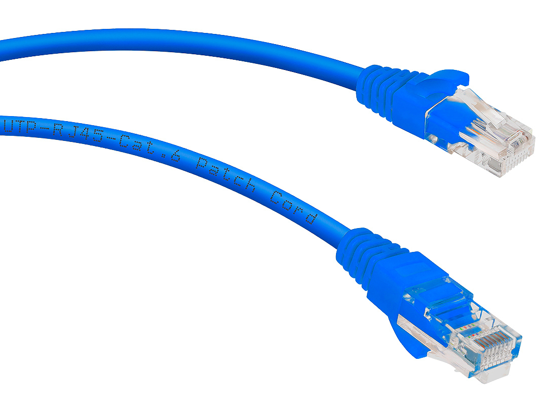Патч-корд Ripo UTP4 Cat 6, RJ45-RJ45, 0,5 m, PVC (синий)