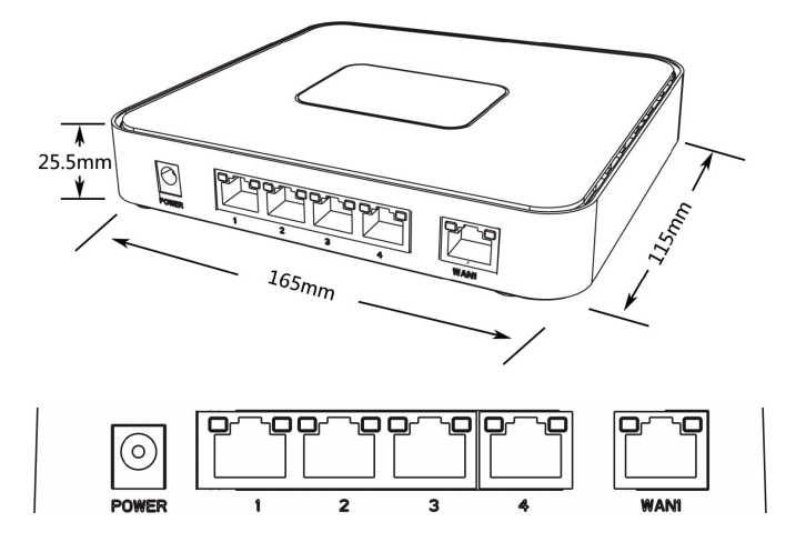 POE-411  POE коммутатор 4+1 порта