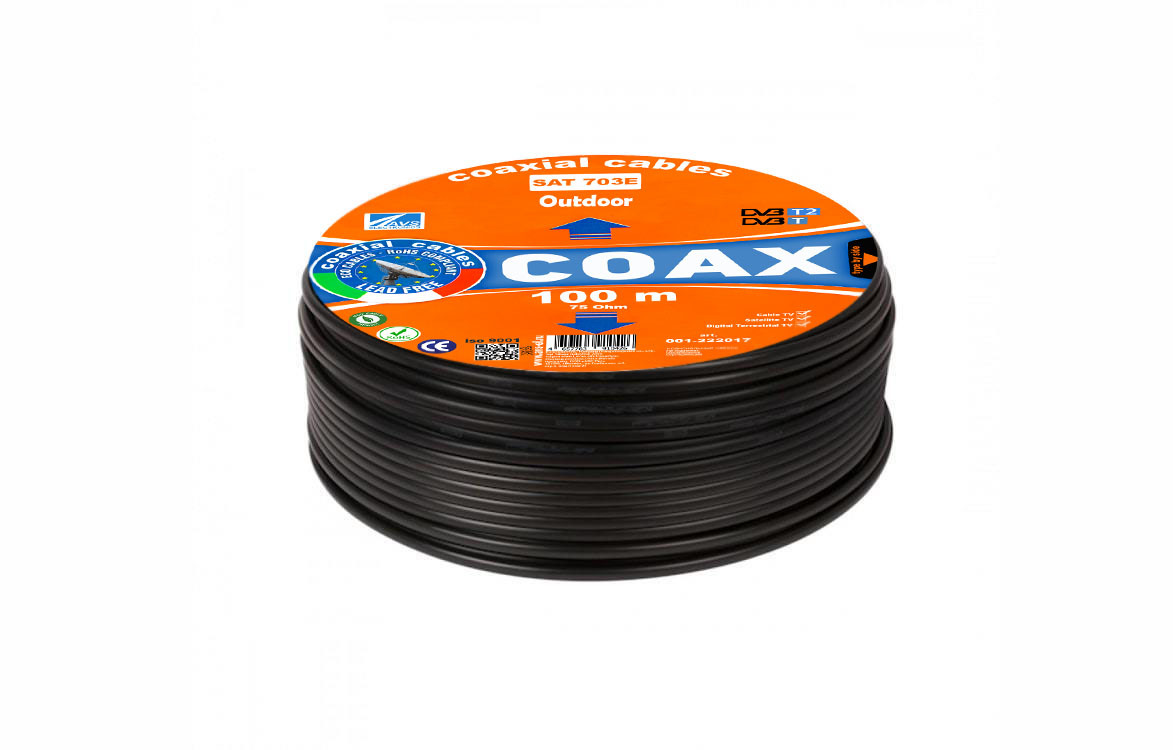Коаксиальный телевизионный кабель SAT-703E AVS Electronics outdoor 100м