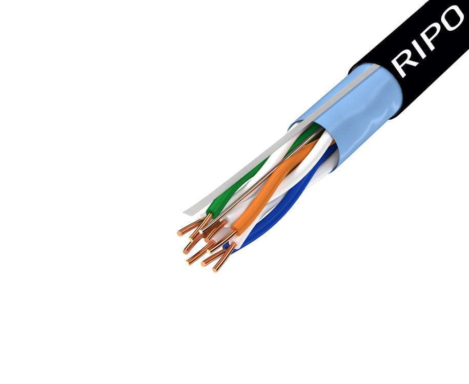 FTP 4 CAT5E 24AWG Cu outdoor Ripo Plus, 25м.,Fluke test 0.46
