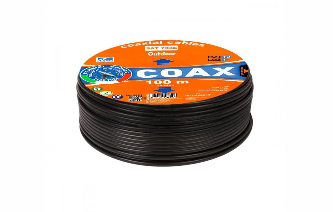 Коаксиальный кабель уличный SAT-703E AVS Electronics outdoor, 50 м