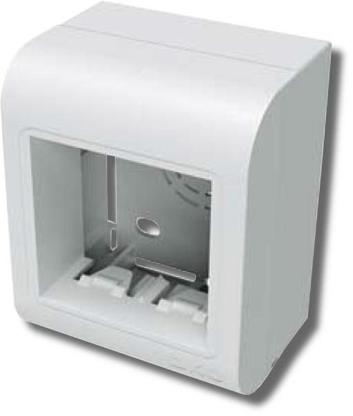 Коробка монтажная PDM под 2 модуля 45X45 мм, белая (10013)
