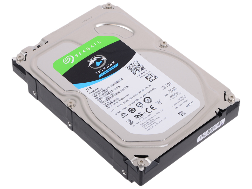 Жесткий диск SEAGATE Skyhawk ST2000VX008, 2Тб, HDD, SATA III, 3.5