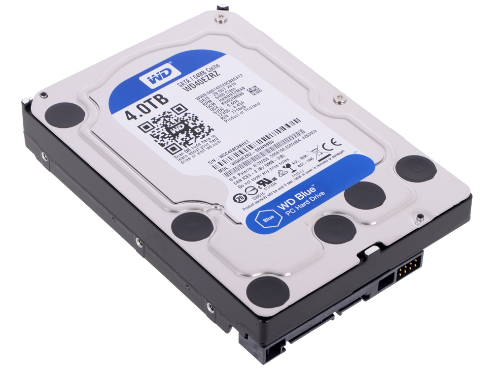 Жесткий диск WD Blue WD40EZRZ, 4Тб, HDD, SATA III, 3.5