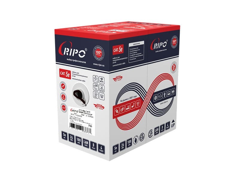 UTP4CAT5E 24AWG CCA PE (outdoor) RIPO (305m)