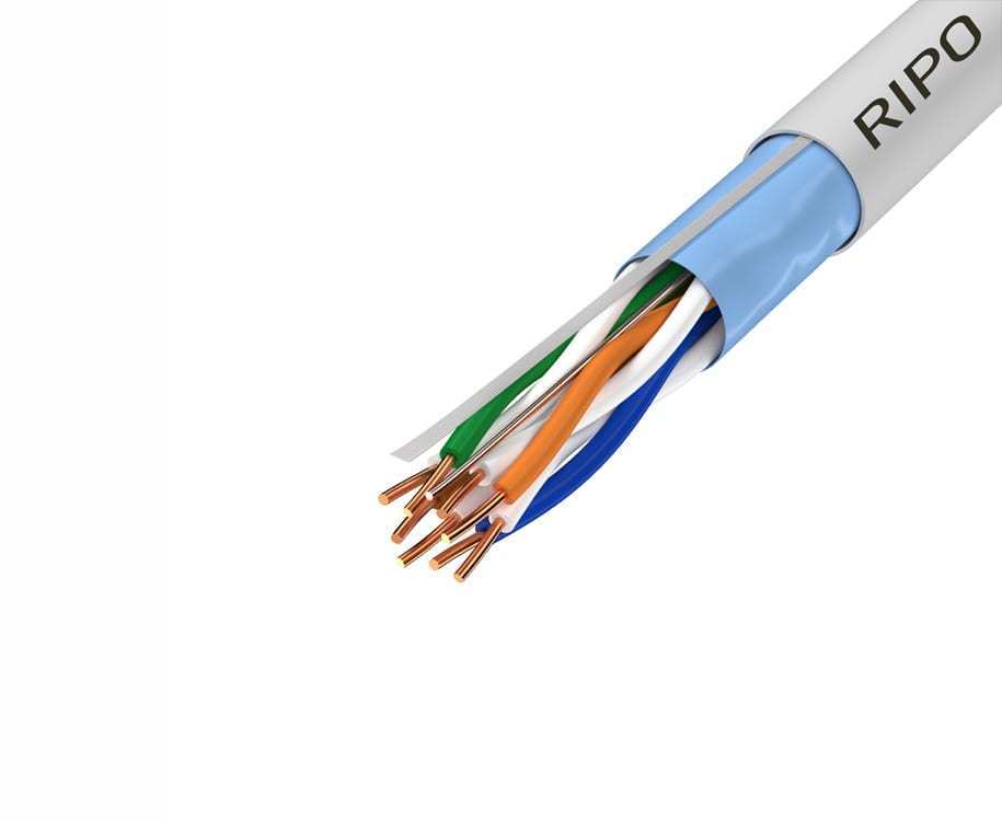 FTP 4 CAT5E 24AWG Cu Ripo Premium, 25м.,Fluke test (КСВПВэ -5е 4*2*0.52)