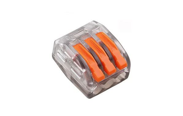 Соединитель клеммный RIPO PCT-213/A (аналог WAGO 222-413) 3 контакта(упк.50 шт.)