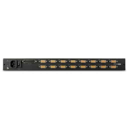 Стоечная KVM консоль, 17", со встроенным аналоговым KVM коммутатором на 16 портов, английская раскладка