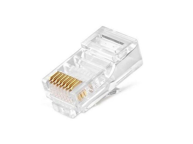 Коннектор RJ-45 (8P8C) Cat.5e, RIPO,  универсальные ножи ( в упак. 5 шт.)