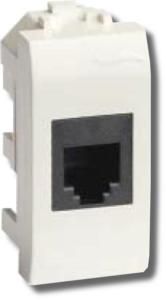 Розетка телефонная RJ-11 (белая), 1мод., &amp;quot;BRAVA&amp;quot; (76644B)
